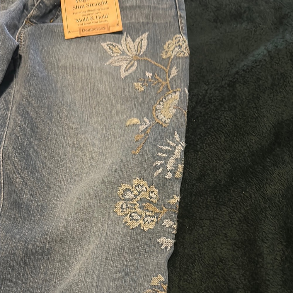 Democracy Women's High Rise Blue Jeans - Picture 5 of 6